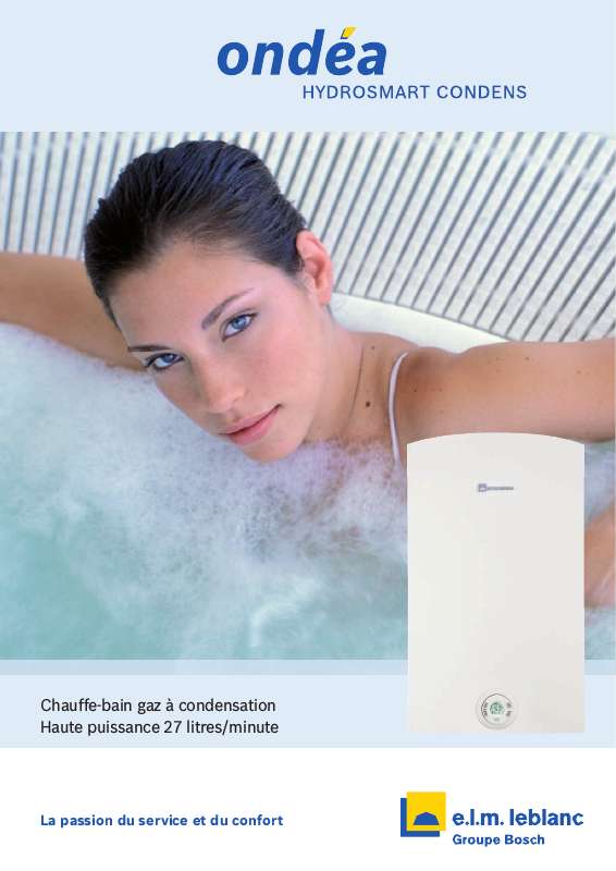 Notice ELM LEBLANC ONDEA HYDROSMART CONDENS chaudière Trouver une — free download